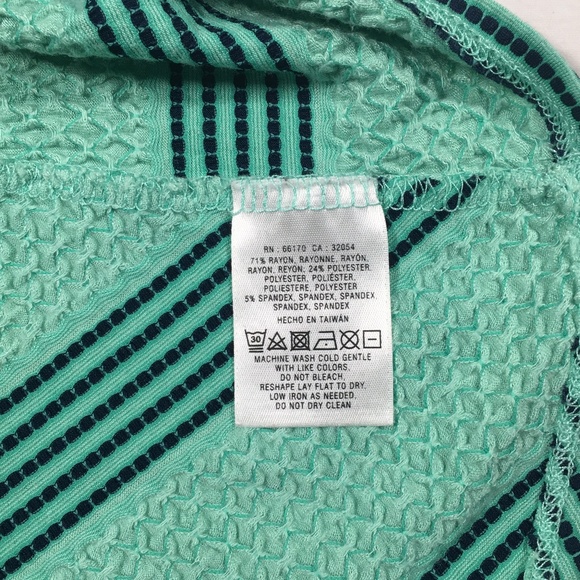 POSTAGE STAMP Green Peplum Blouse Size XS - Picture 6 of 8